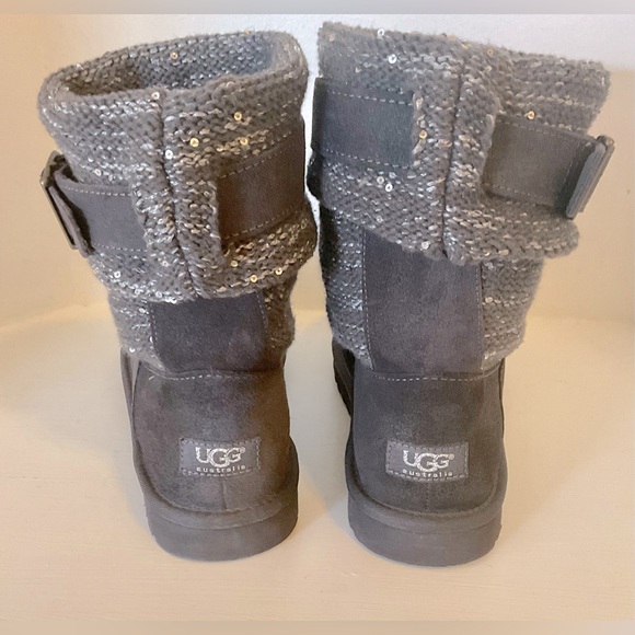 UGG AUSTRALIA Classic Cambridge Women's boots size 8. Gray Suede with glitter - Picture 5 of 15